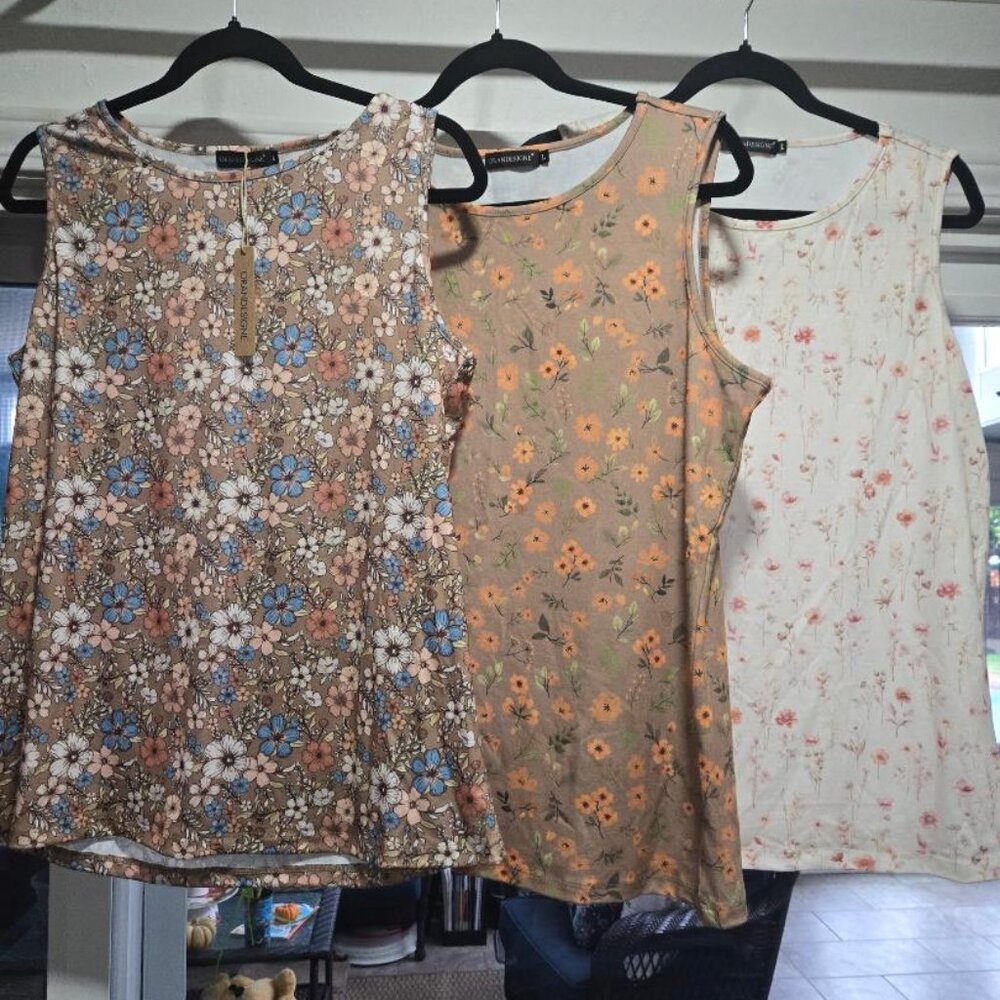 Women's Tank Tops- 3 Pack Size Large (Orandesign)